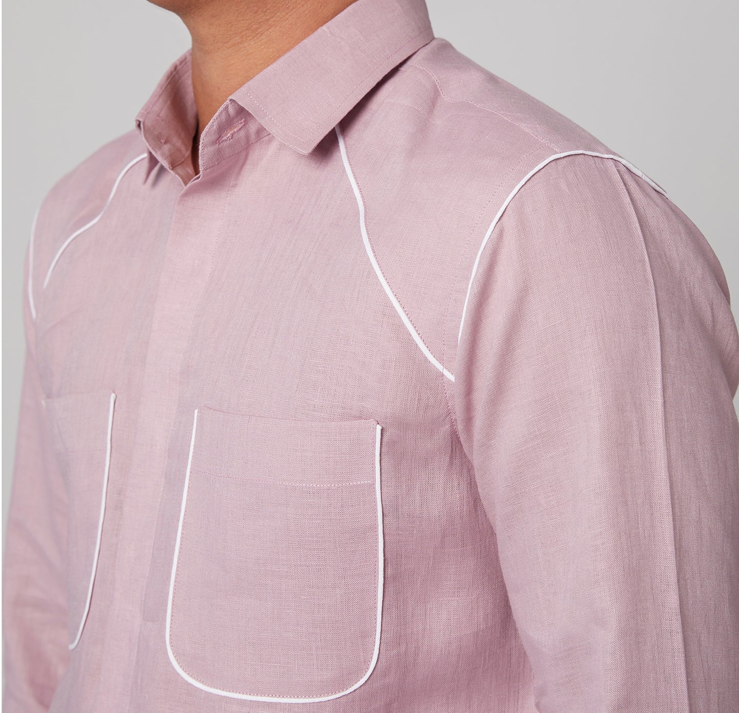 Military Pocket Piping Shirt
