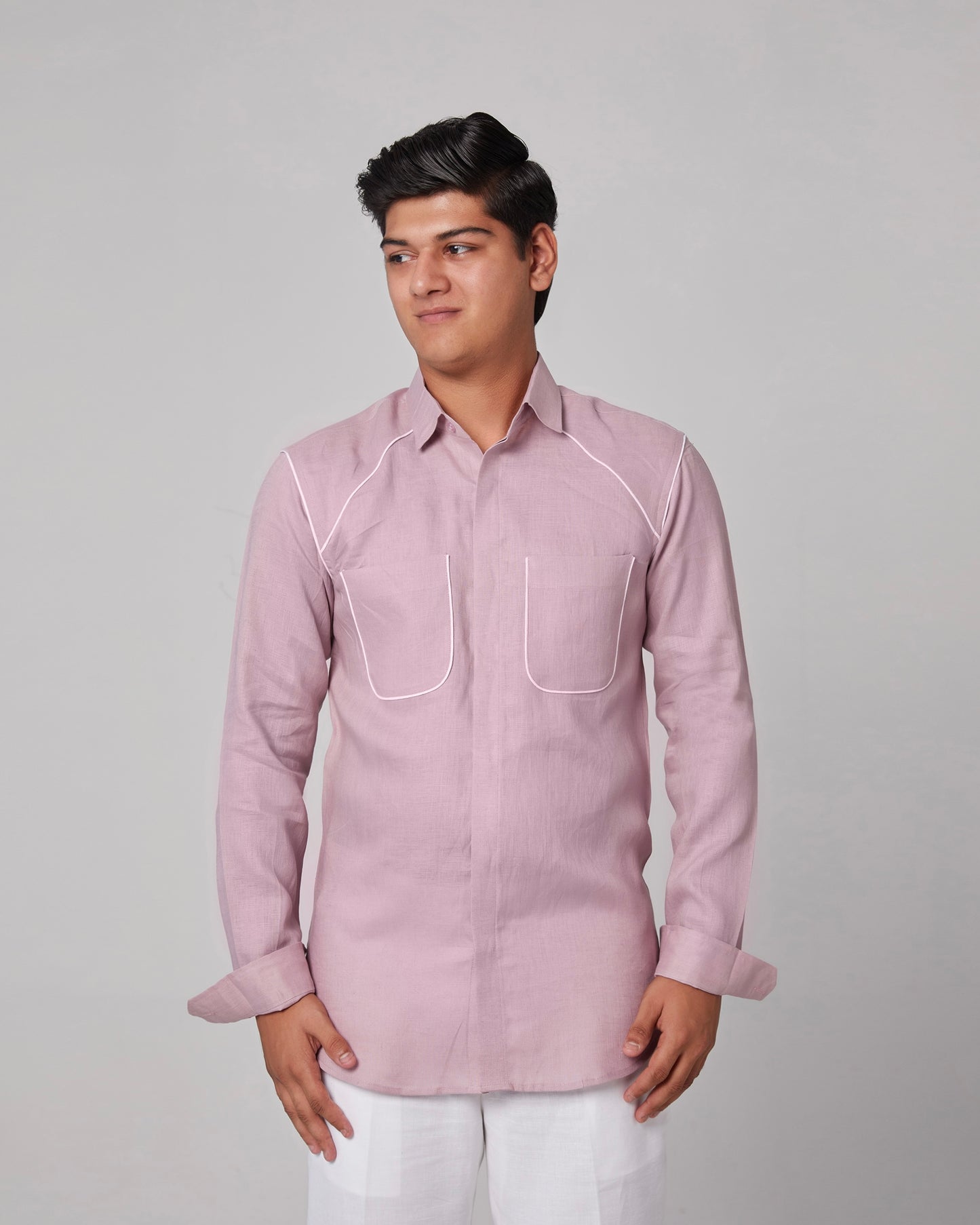Military Pocket Piping Shirt