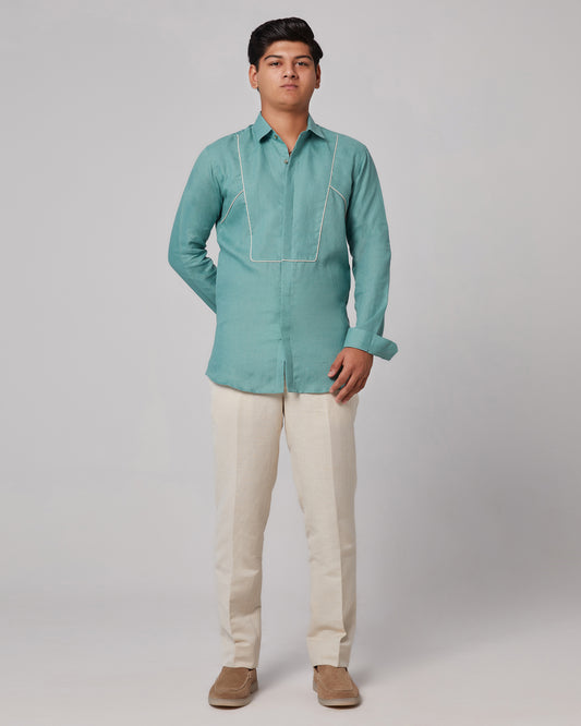 Geometric Piping Shirt.