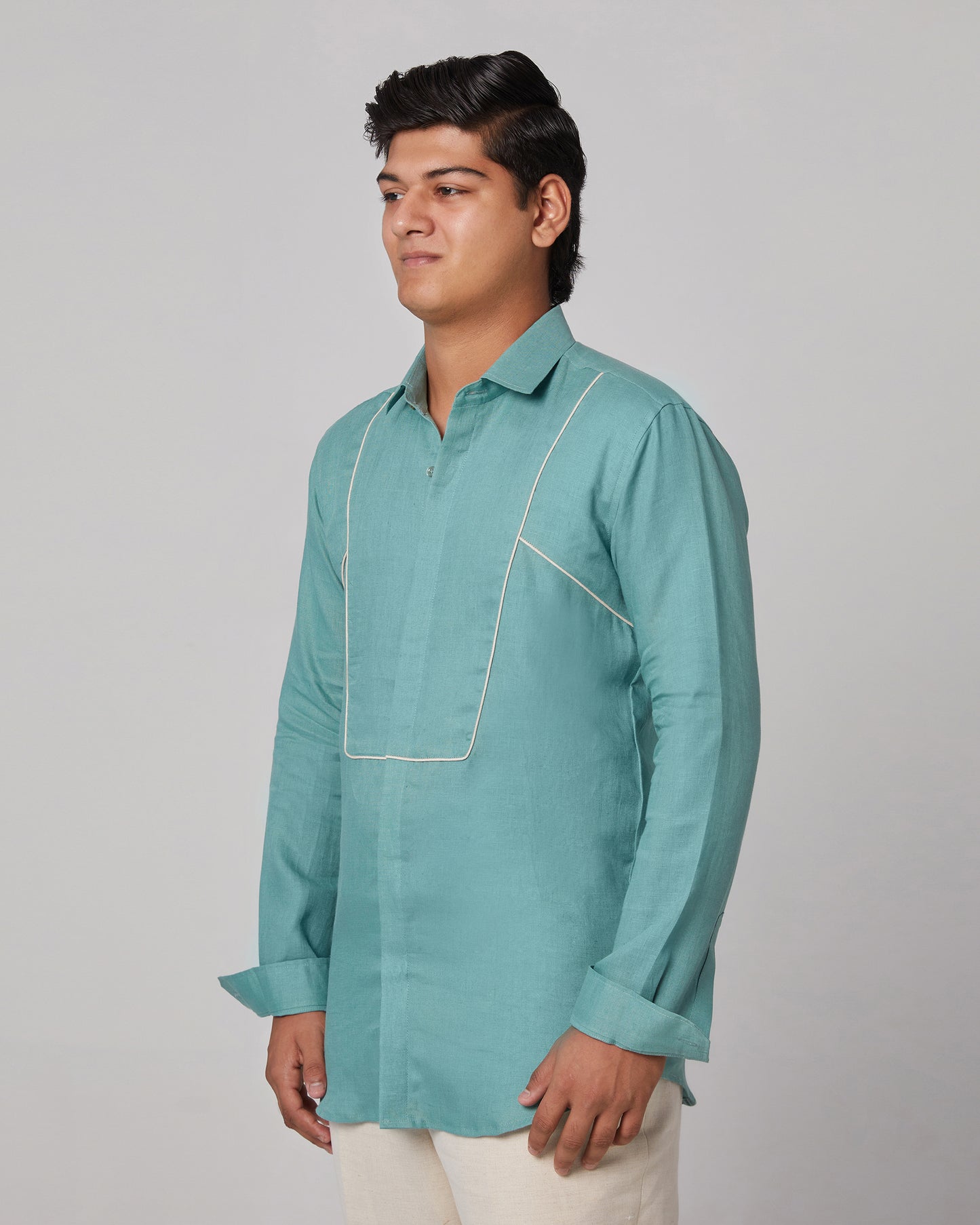 Geometric Piping Shirt.