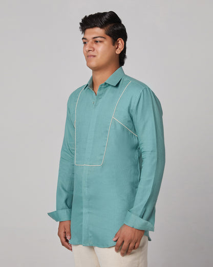 Geometric Piping Shirt.